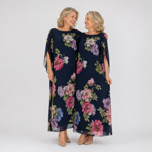 Elowen™ | Midnight Bloom Maxi Dress