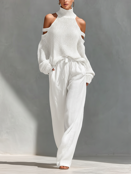 Eleanor | Knit Set with Wide Pants