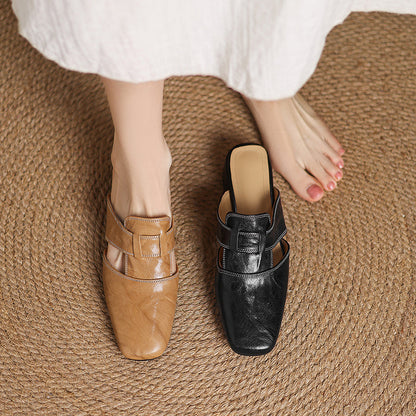 Serena Genuine Leather Mules