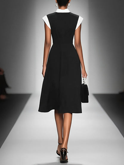 Alice | Square Neck Colorblock Midi Dress