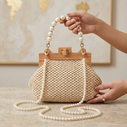 Ivory Pearl Crossbody Bag