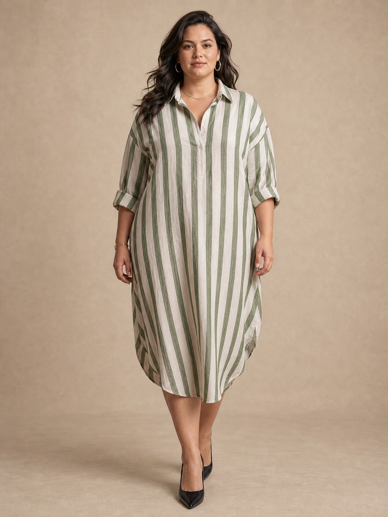 Liora Stripe Oversized Maxi Dress