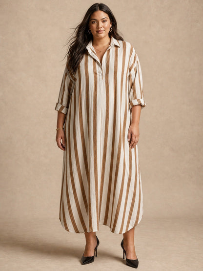 Liora Stripe Oversized Maxi Dress