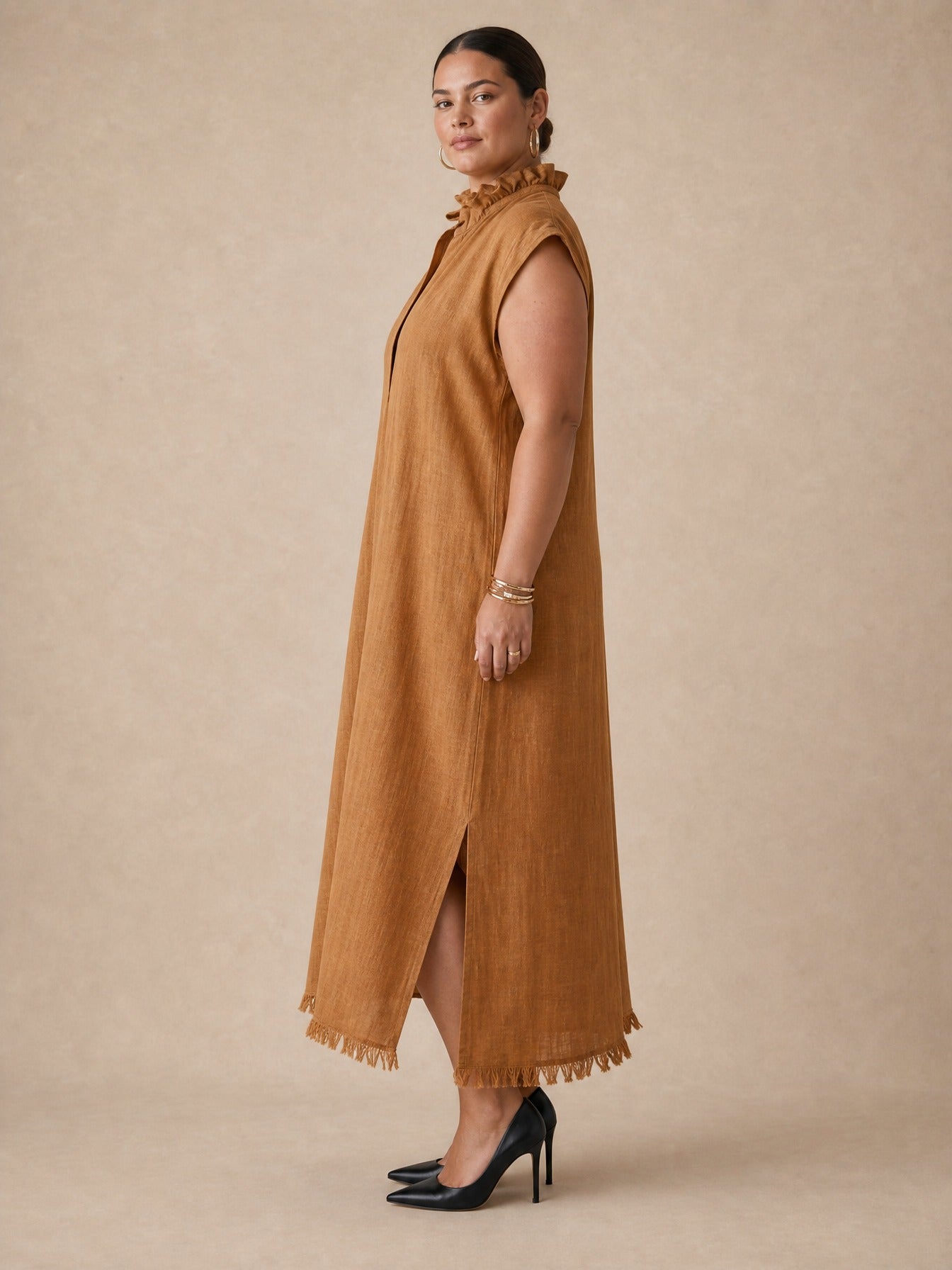 Elara Ruffle Maxi Dress
