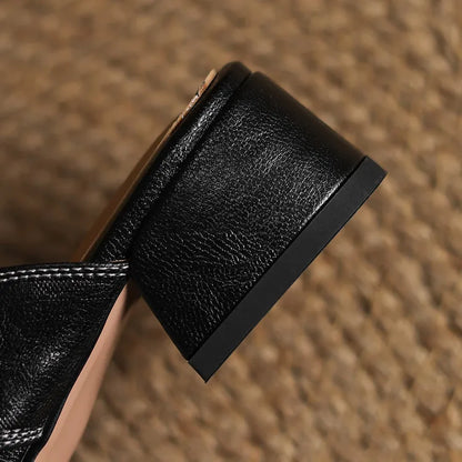 Serena Genuine Leather Mules