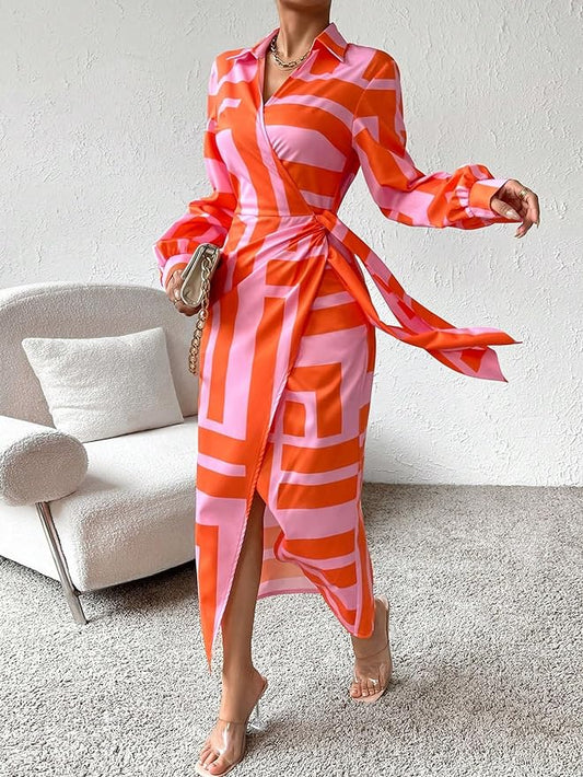 Amelia™ | Printed Wrap Dress
