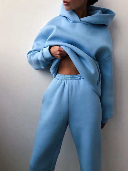 Lennox Casual Hooded Two-Piece Suit