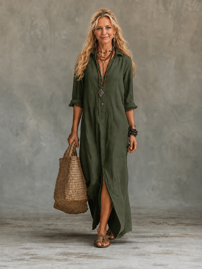 Vivienne | Button-Down Maxi Dress for Women