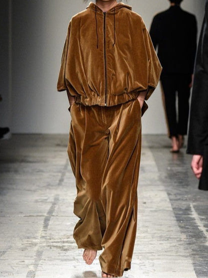 Serafina Velvet Hoodie and Trousers Set
