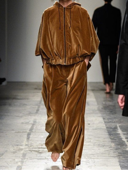 Serafina Velvet Hoodie and Trousers Set