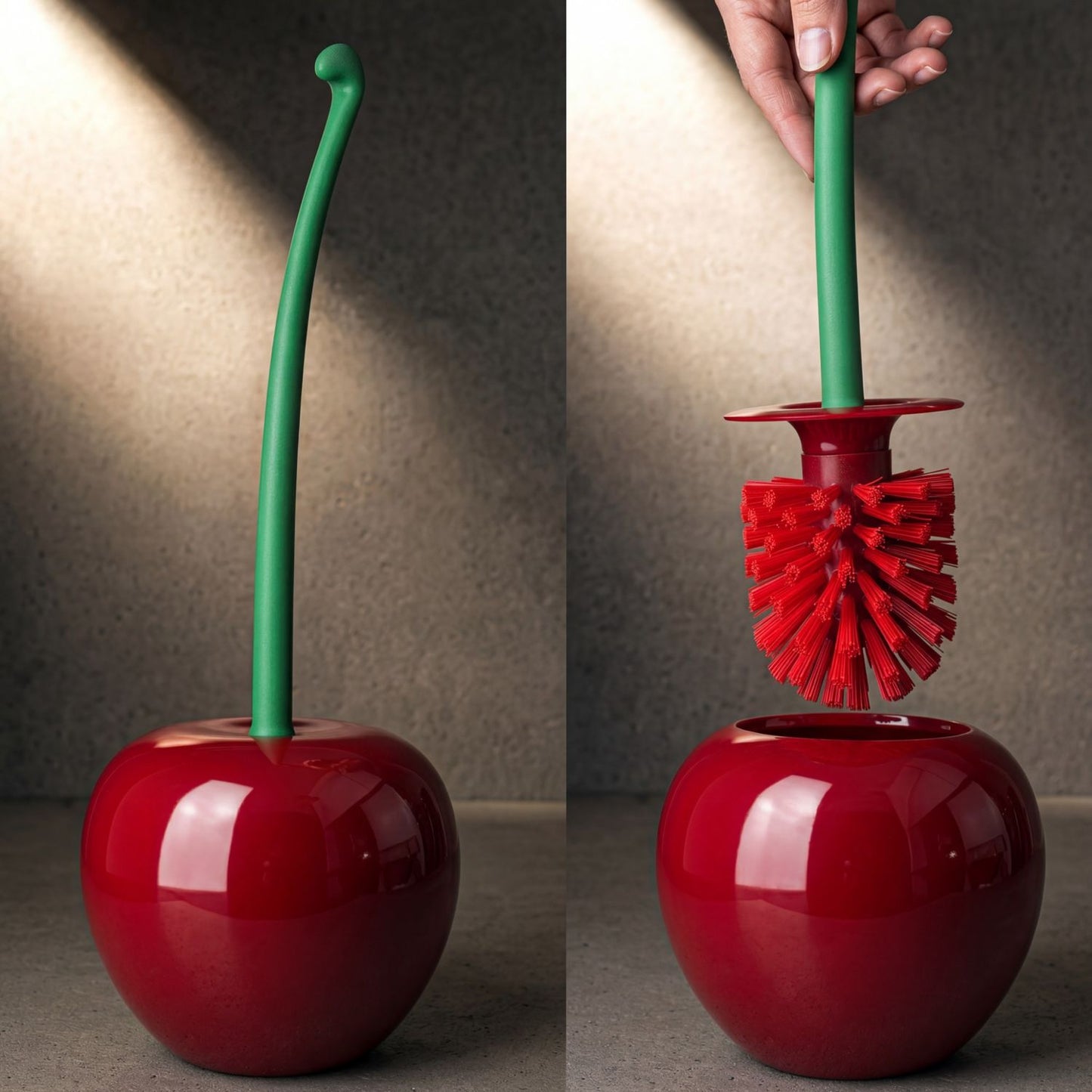 Cherry Toilet Brush Set