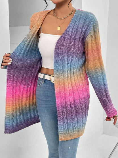 Long Cardigan Sweater - Open Front Soft Knit Duster Cardigan