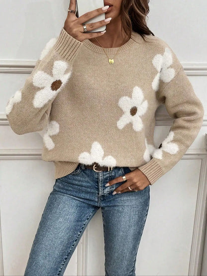 Daisy | Floral Bloom Knit Sweater