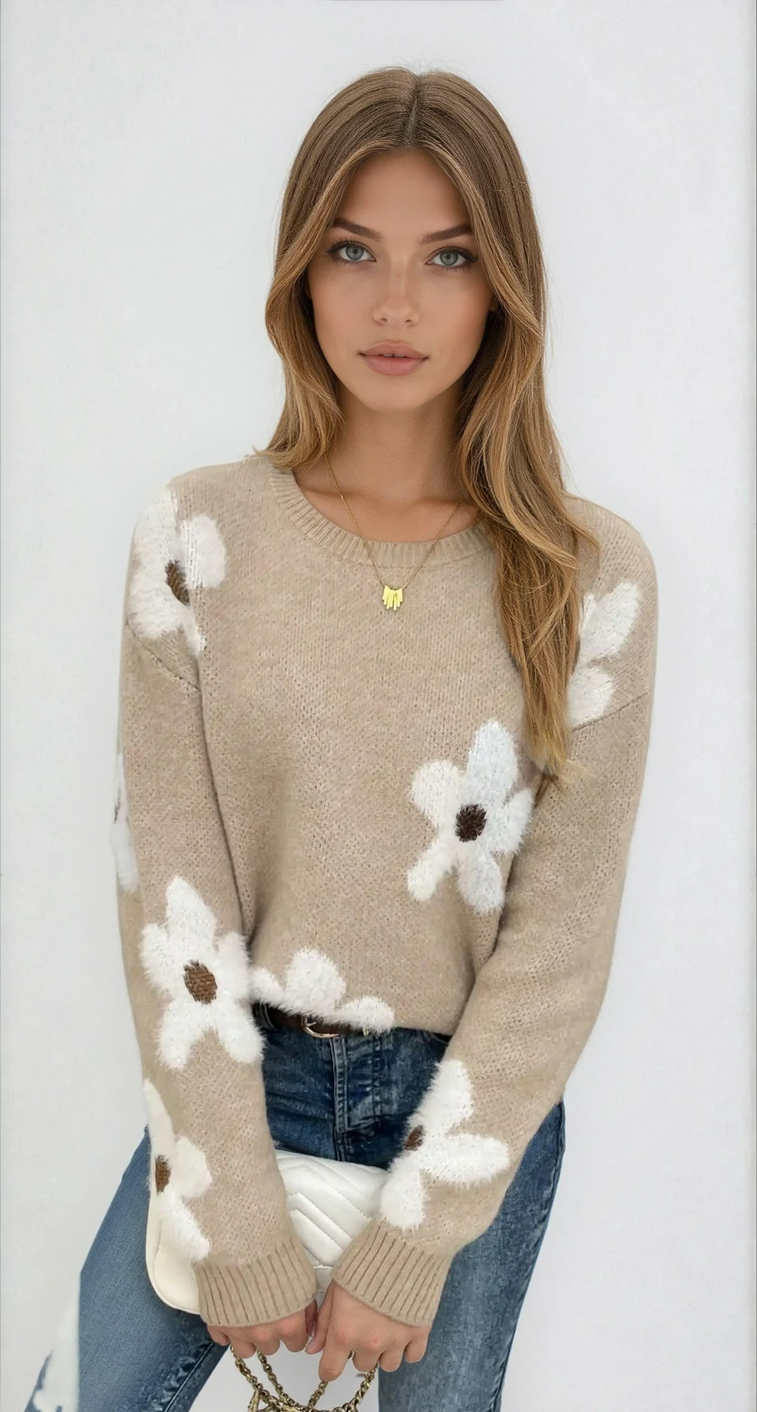 Daisy | Floral Bloom Knit Sweater
