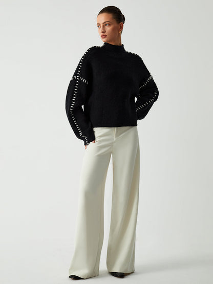 Carys | Relaxed Mock Neck Sweater