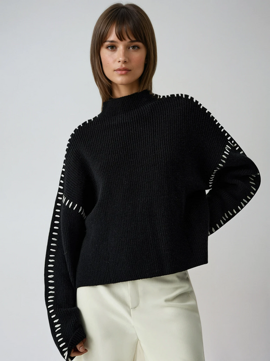 Carys | Relaxed Mock Neck Sweater