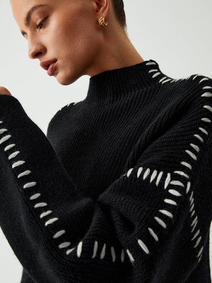 Carys | Relaxed Mock Neck Sweater