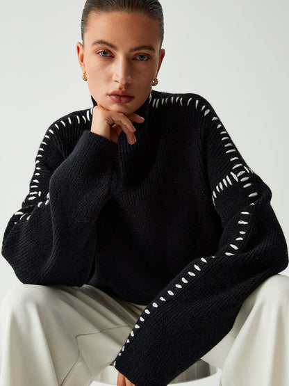 Carys | Relaxed Mock Neck Sweater