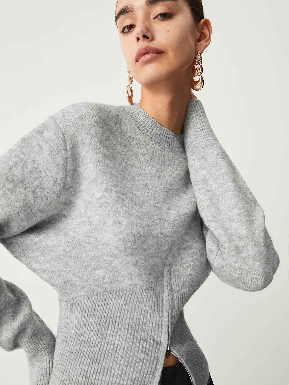 Rosalind | Soft Half-Zip Knit Sweater
