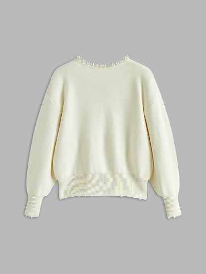 Pearl Trim Cardigan