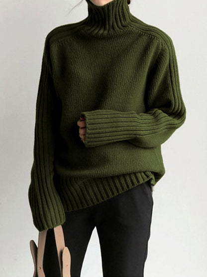 Fern | Ribbed Mock Neck Sweater