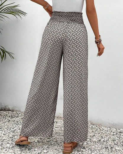 Catherine – Smocked Wide Leg Pants
