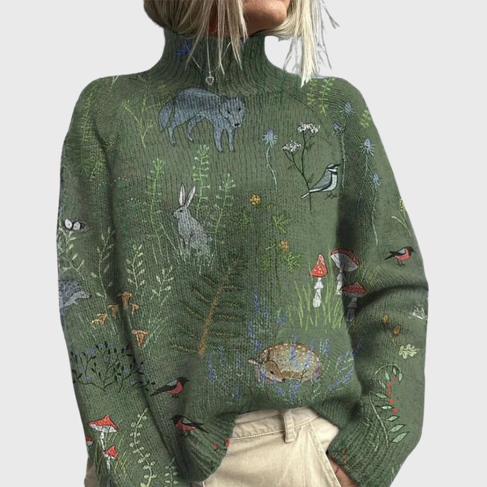 Guinevere | Cosy High-Neck Knit Sweater