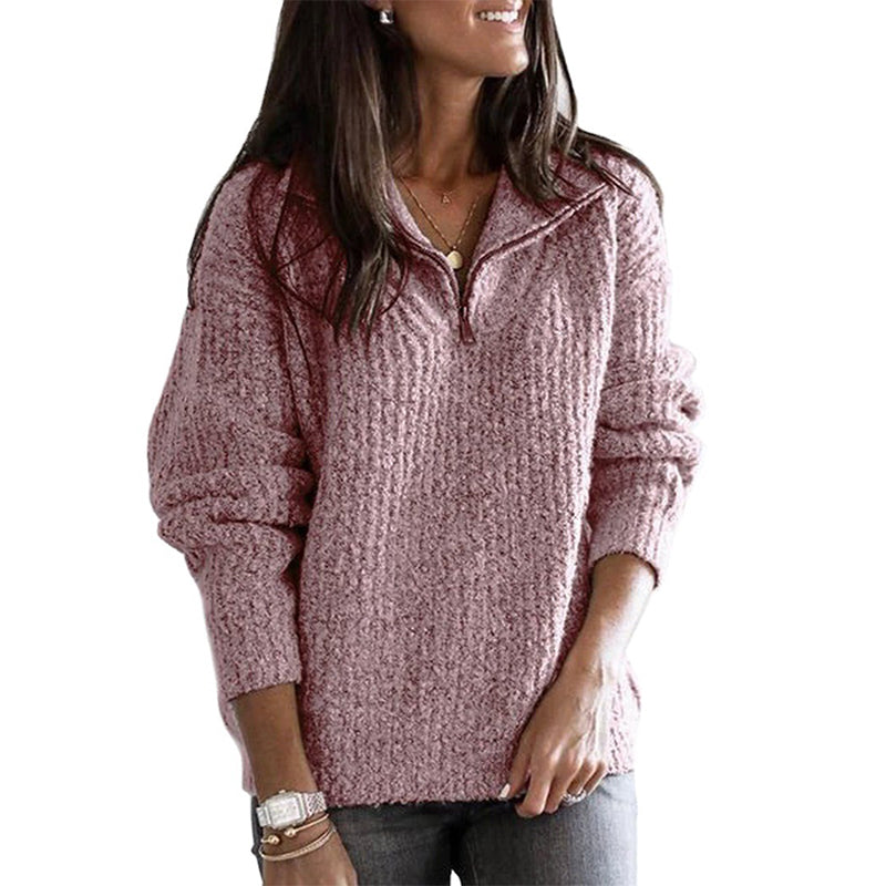 Greta | Relaxed Quarter-Zip Sweater