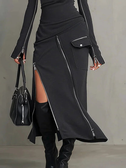 Harper High-Neck Zipper Pocket Set