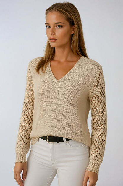 Claudia | Openwork Knit Sweater