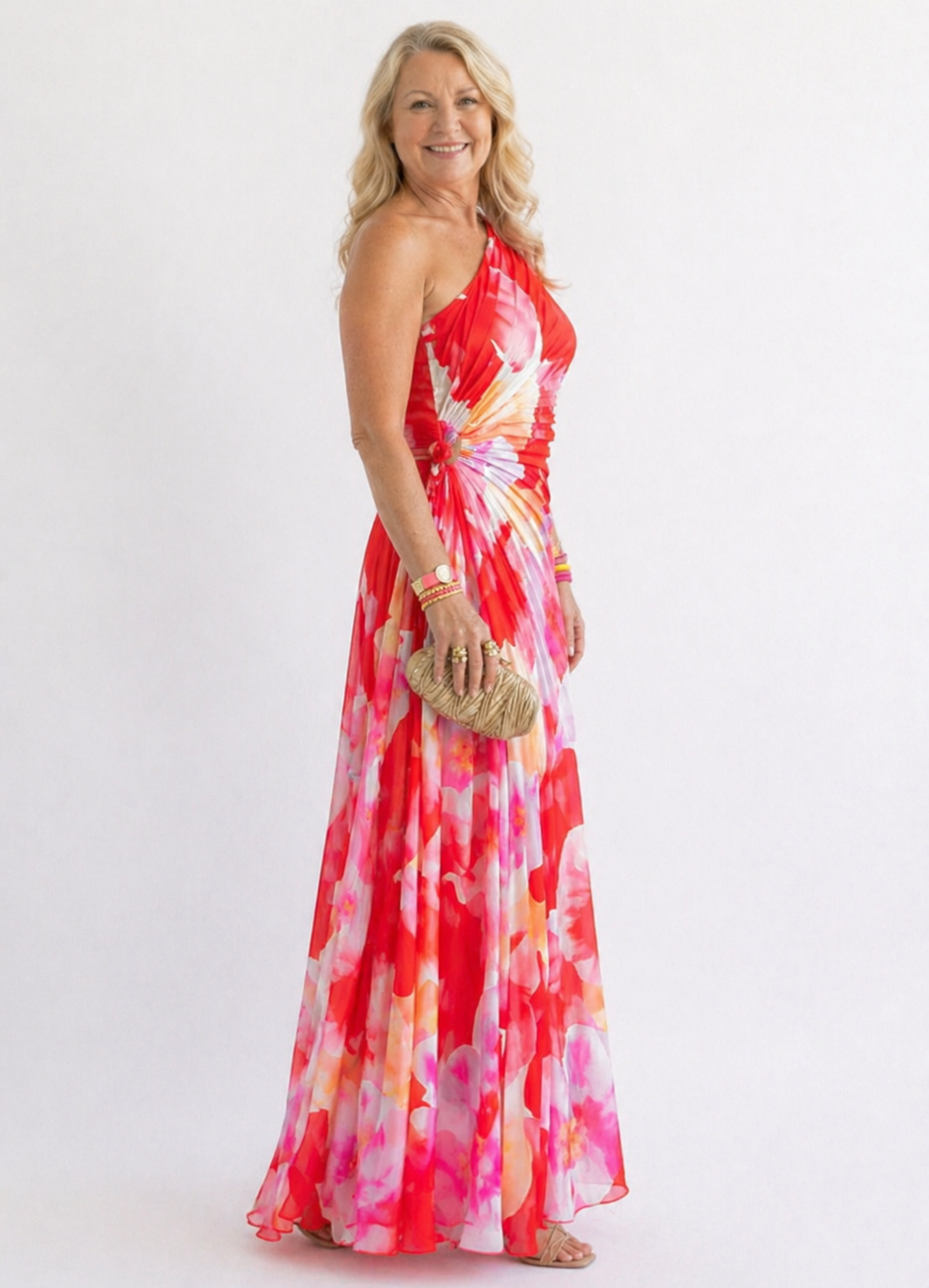 Stella & Grace™ | Vibrant Tropical Evening Dress