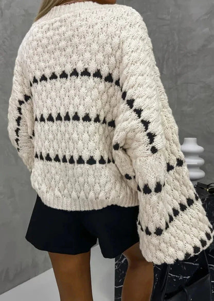 Faye | Textured Crewneck Sweater
