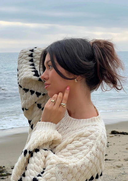 Faye | Textured Crewneck Sweater