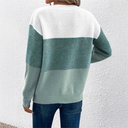 Carys | Colorblock Boat-Neck Sweater