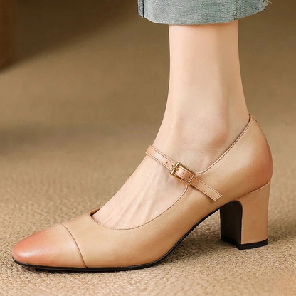 Estelle Genuine Leather Heels