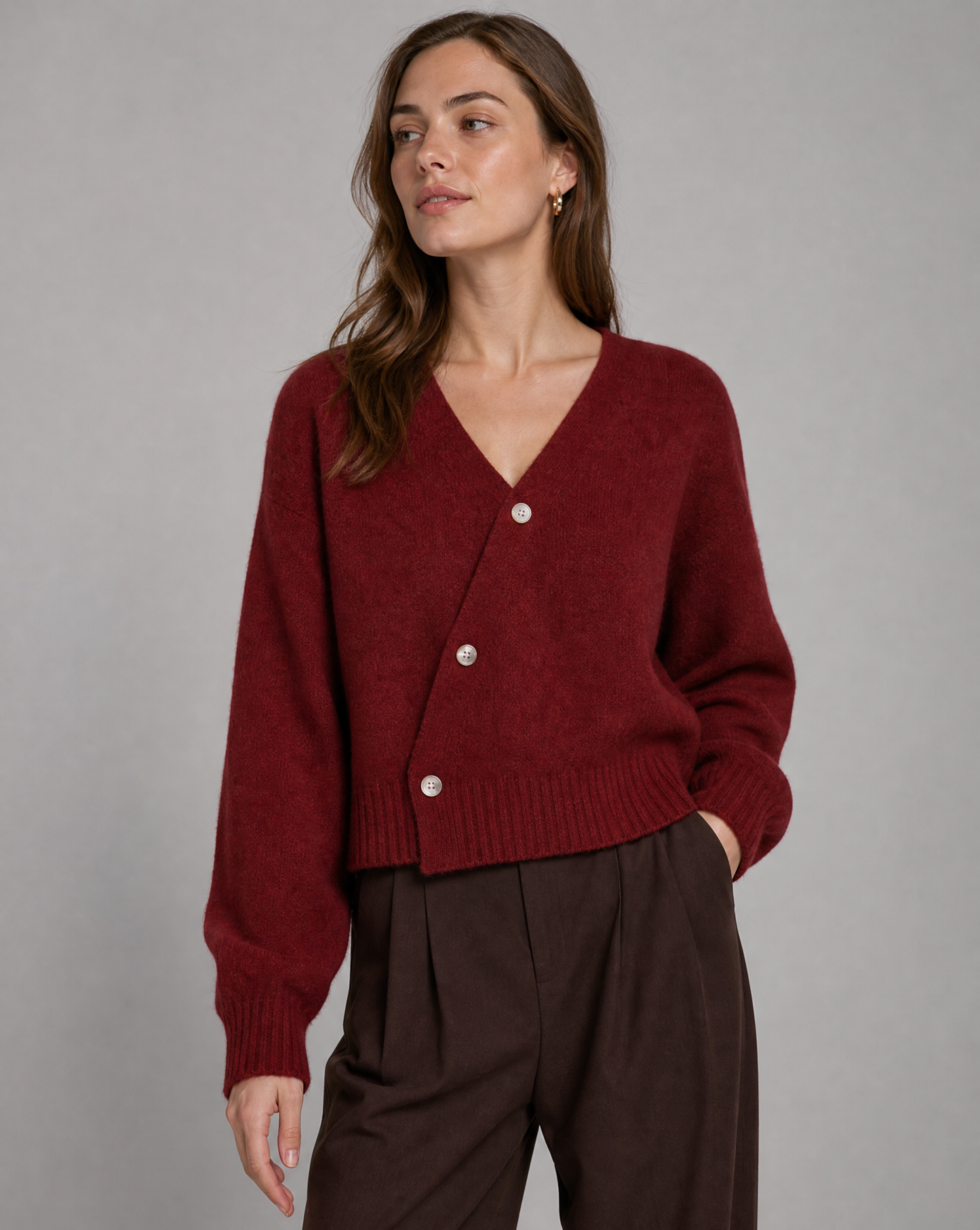 Estelle | Cross-Button V-Neck Cardigan