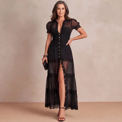Sophia | Sheer Lace Maxi Dress for Women