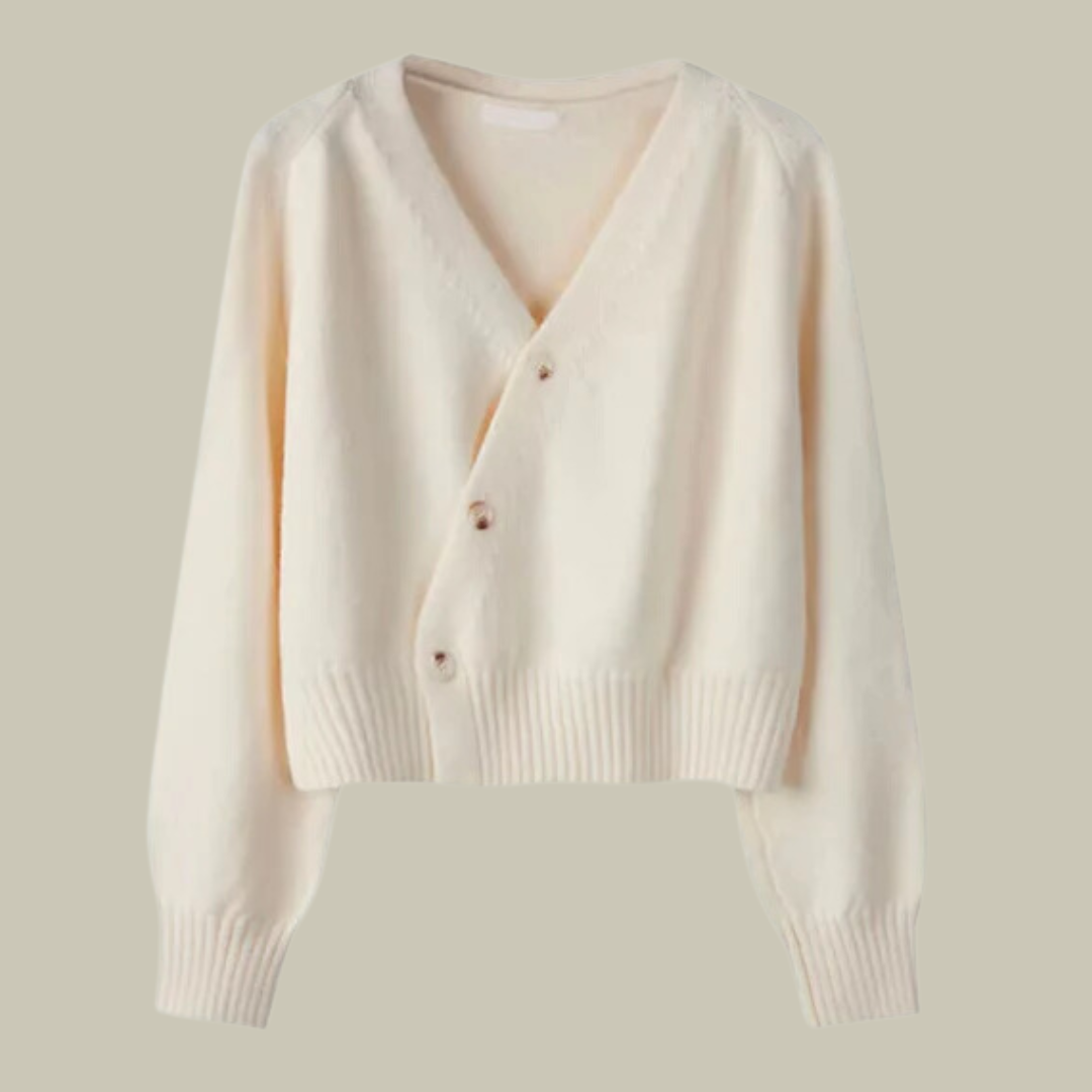 Estelle | Cross-Button V-Neck Cardigan