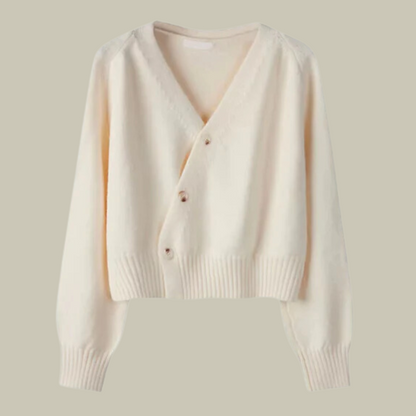 Estelle | Cross-Button V-Neck Cardigan