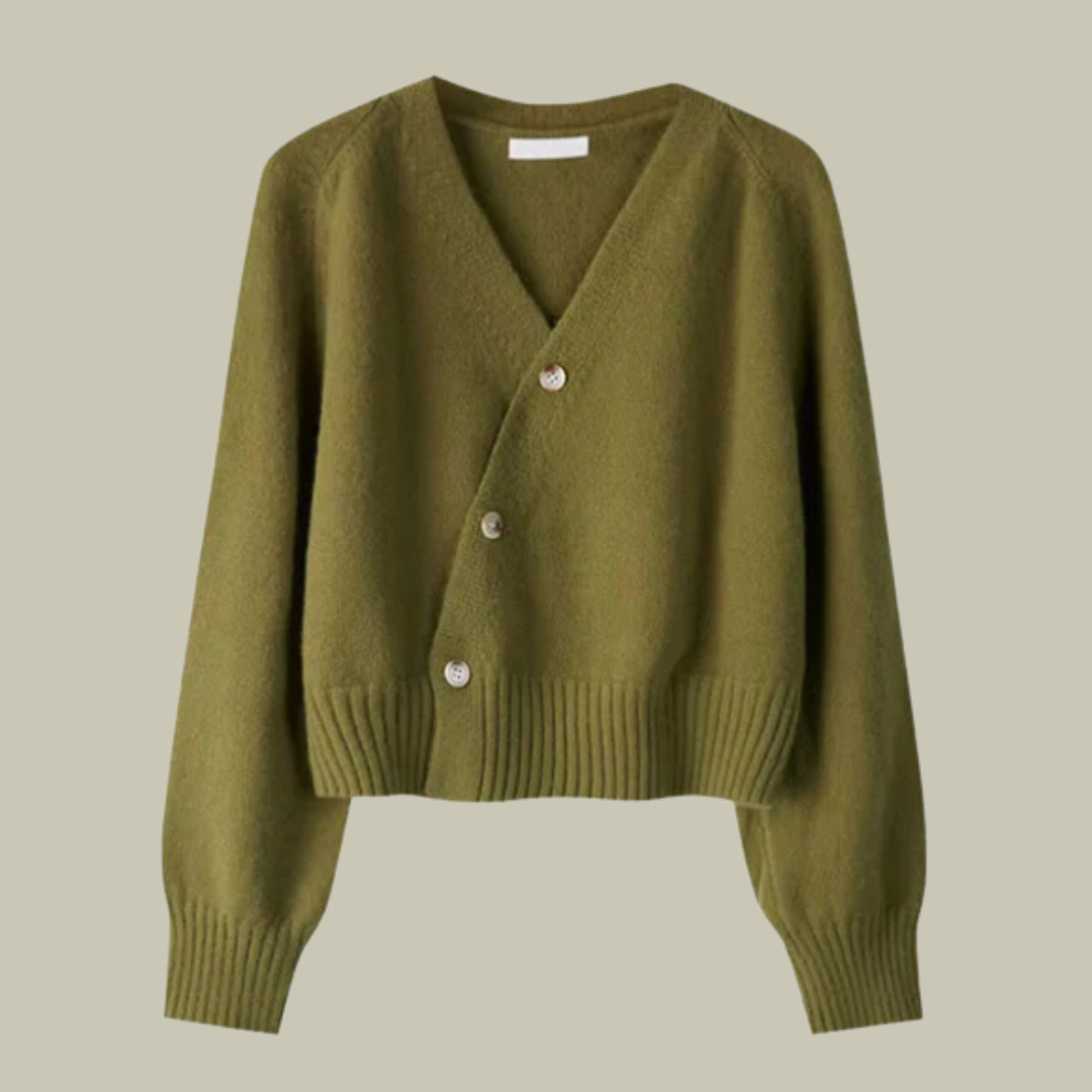 Estelle | Cross-Button V-Neck Cardigan