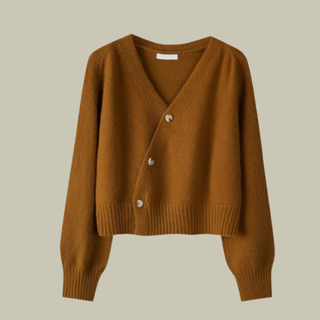 Estelle | Cross-Button V-Neck Cardigan