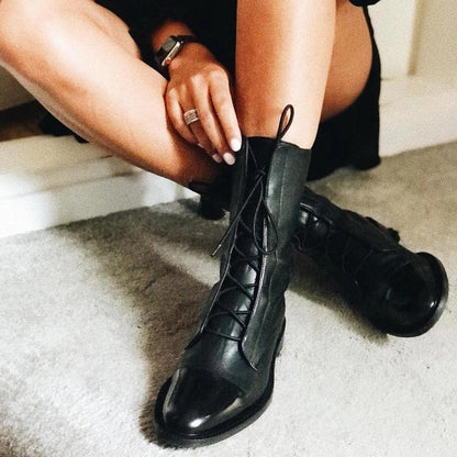 Elegant Leather Heeled Boots