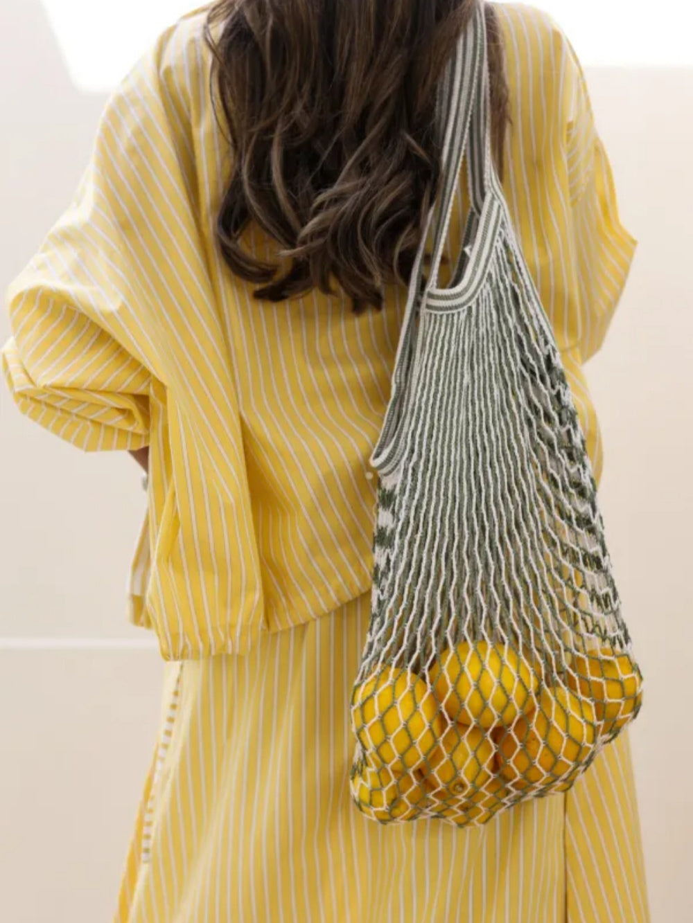 Lyka Yellow Striped Casual Set