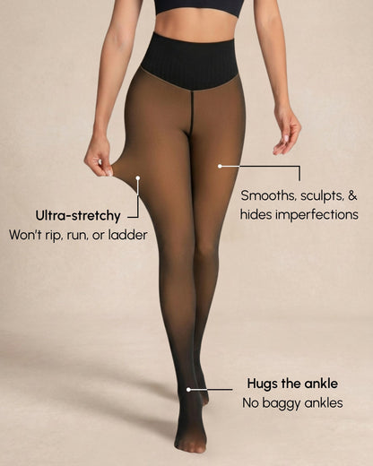 Winter Thermal Fleece-Lined Leggings