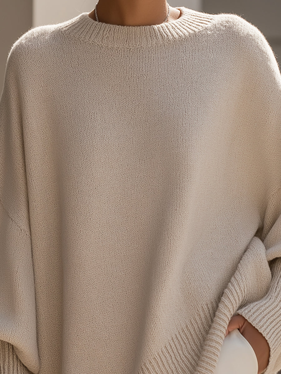 Isolde | Oversized Drape Knit Sweater