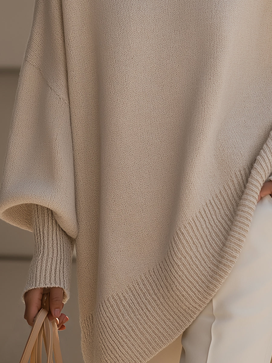 Isolde | Oversized Drape Knit Sweater