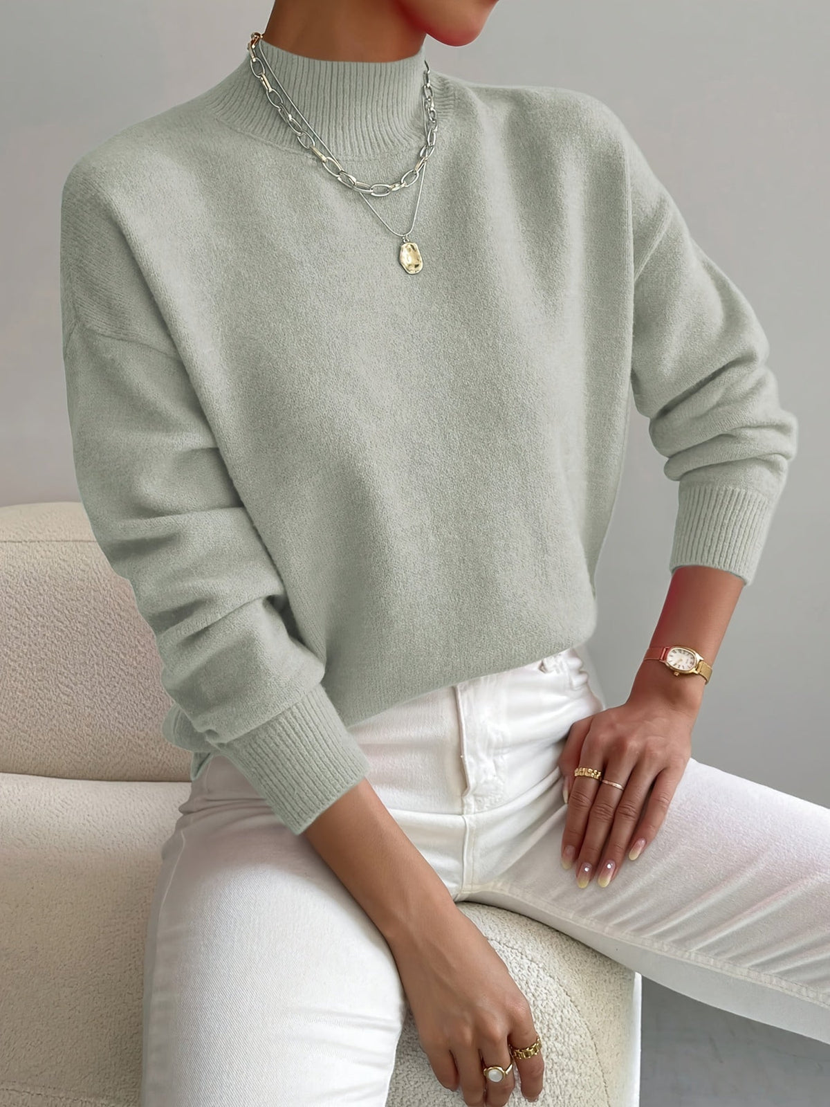 Harper | Soft Mock-Neck Sweater