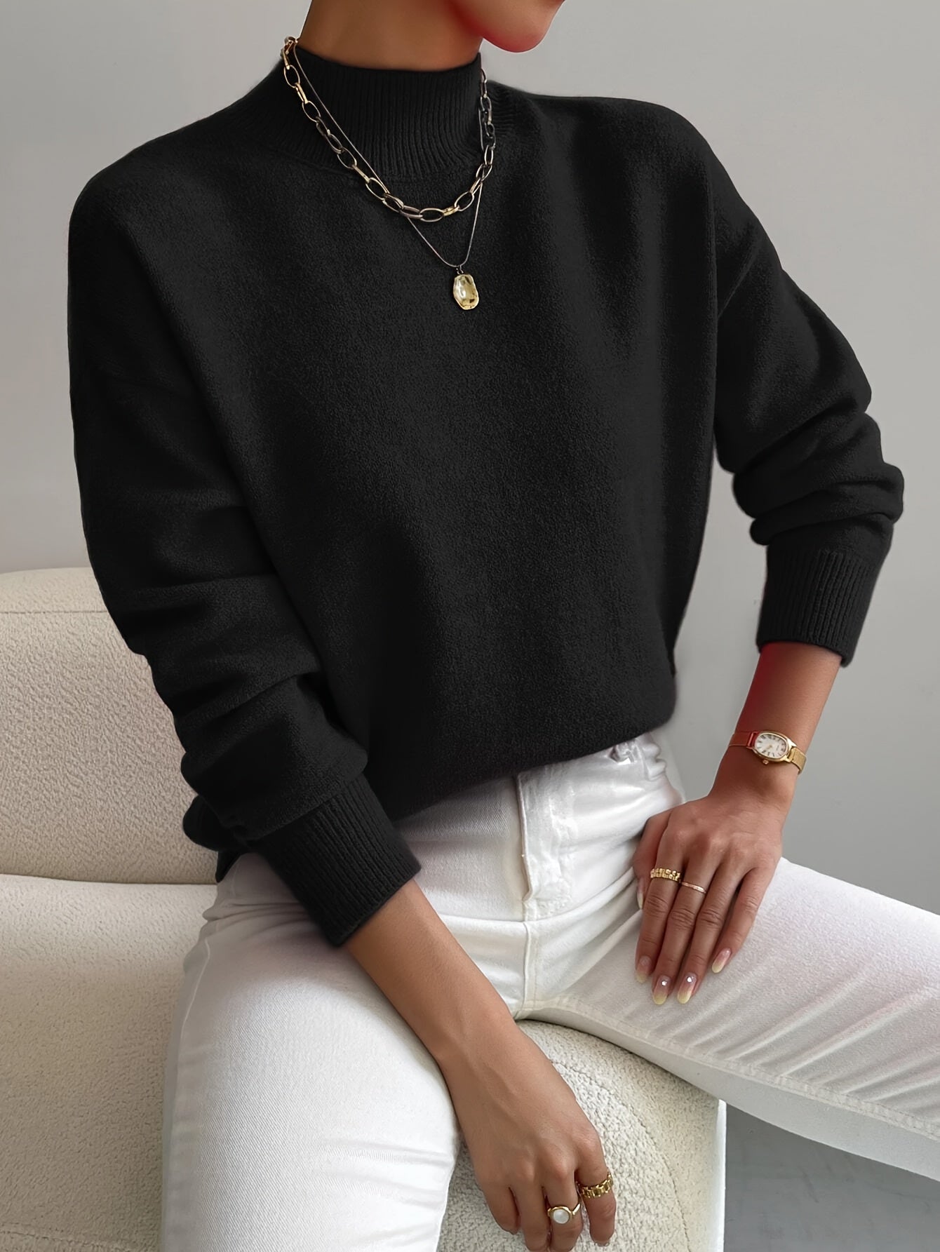 Harper | Soft Mock-Neck Sweater