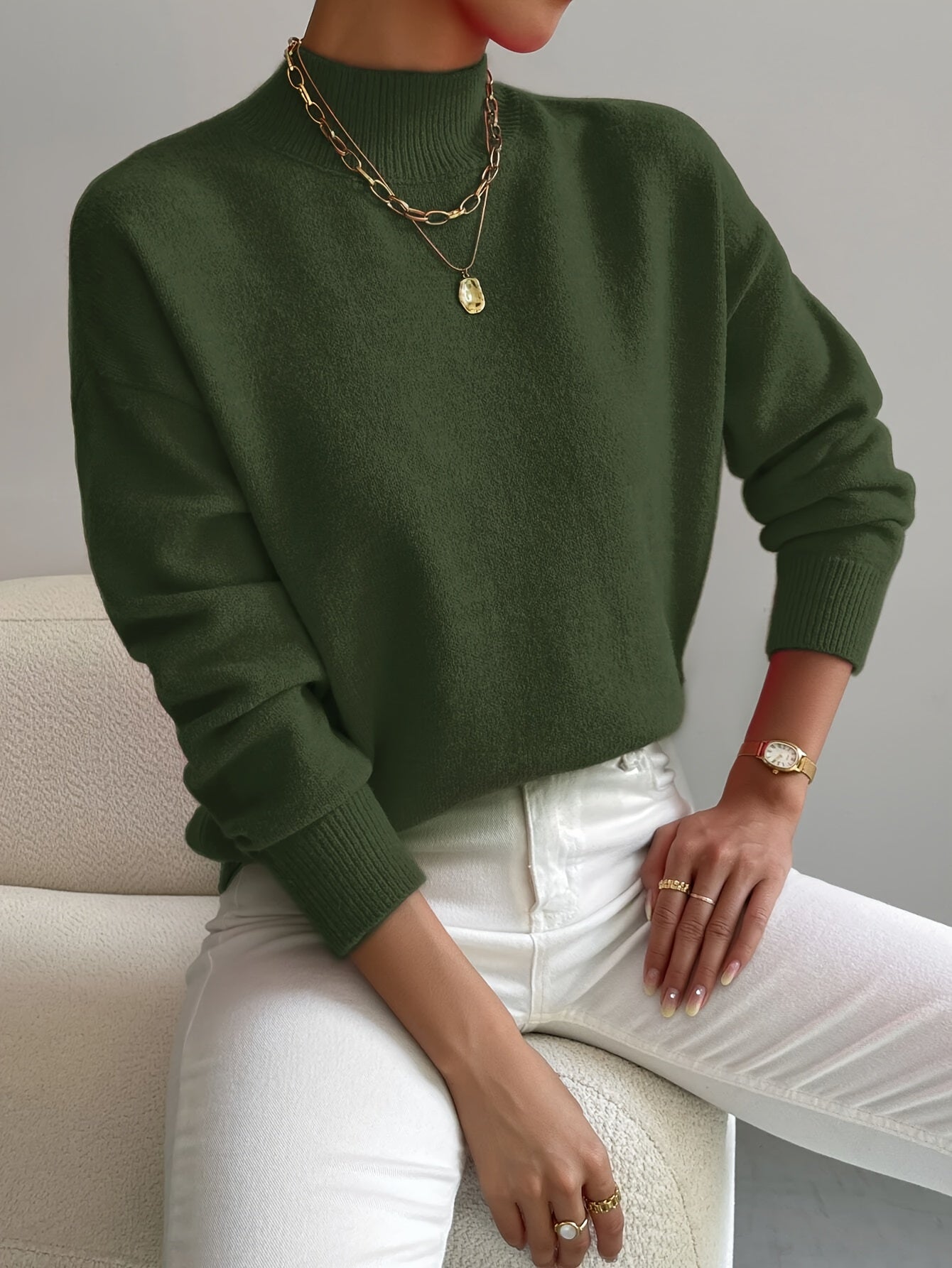 Harper | Soft Mock-Neck Sweater