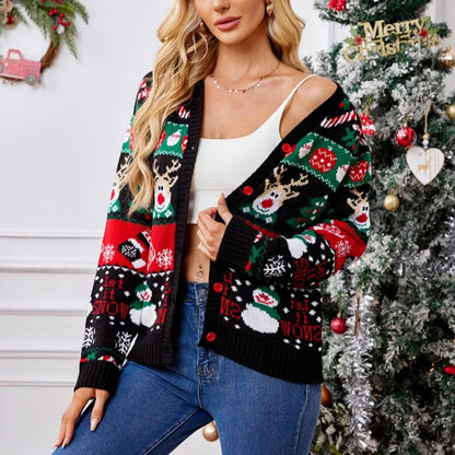Gretchen | Festive Button-Front Cardigan